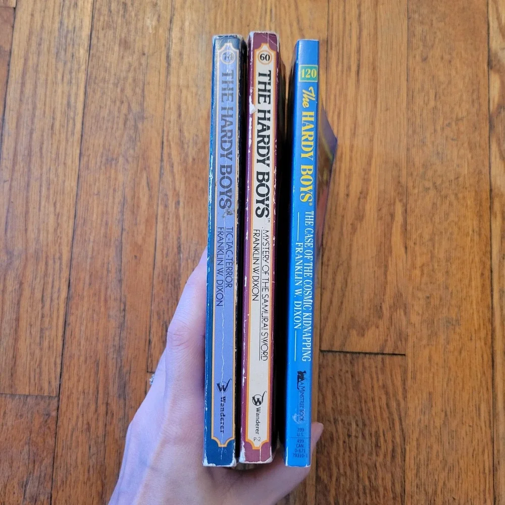 Hardy Boys 3 Paperback Book Lot Mystery Samurai Tic-Tac-Terror COSMIC KIDNAPPING